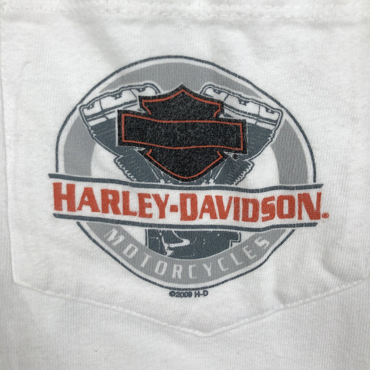 00'S Harley-Davidson Motorcycle Bike T-shirt Men's XL size cotton white type Vintage Second Hand