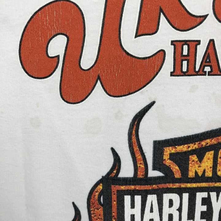 00'S Harley-Davidson Motorcycle Bike T-shirt Men's XL size cotton white type Vintage Second Hand