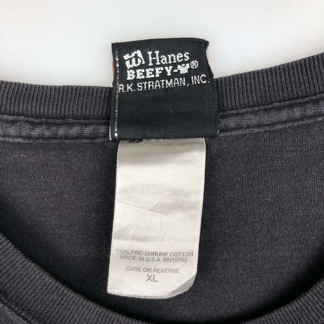 00'S Harley-Davidson Motorcycle Bike T-shirt Made in USA Men's XL cotton black type Vintage Second Hand