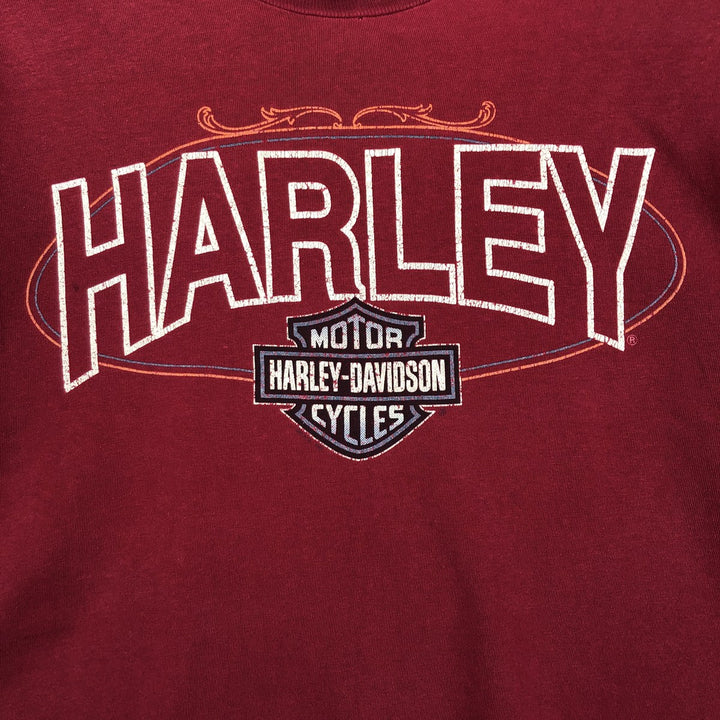90'S Harley-Davidson Motorcycle Bike T-shirt Made in USA Men's L Vintage cotton red type Vintage Second Hand