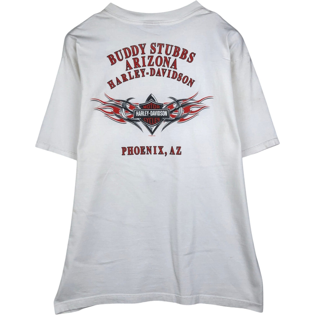 Harley-Davidson Motorcycle Bike T-shirt, Men's XL size unclear white type Vintage Second Hand