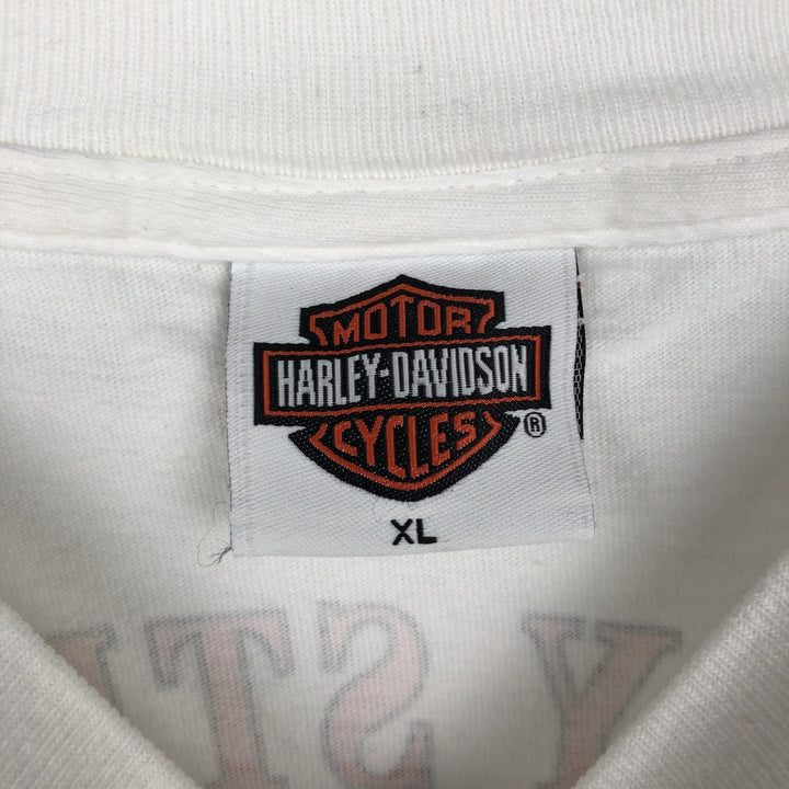 Harley-Davidson Motorcycle Bike T-shirt, Men's XL size unclear white type Vintage Second Hand