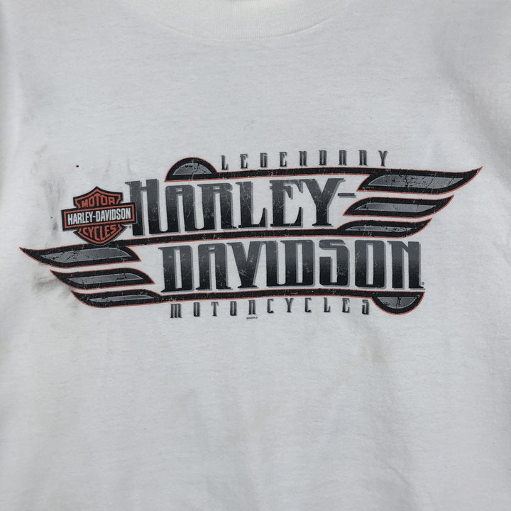 Harley-Davidson Motorcycle Bike T-shirt, Men's XL size unclear white type Vintage Second Hand