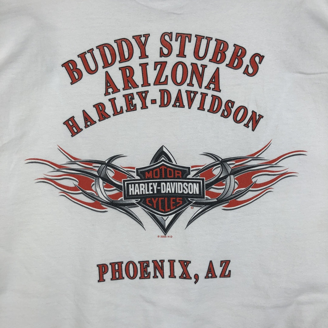 Harley-Davidson Motorcycle Bike T-shirt, Men's XL size unclear white type Vintage Second Hand