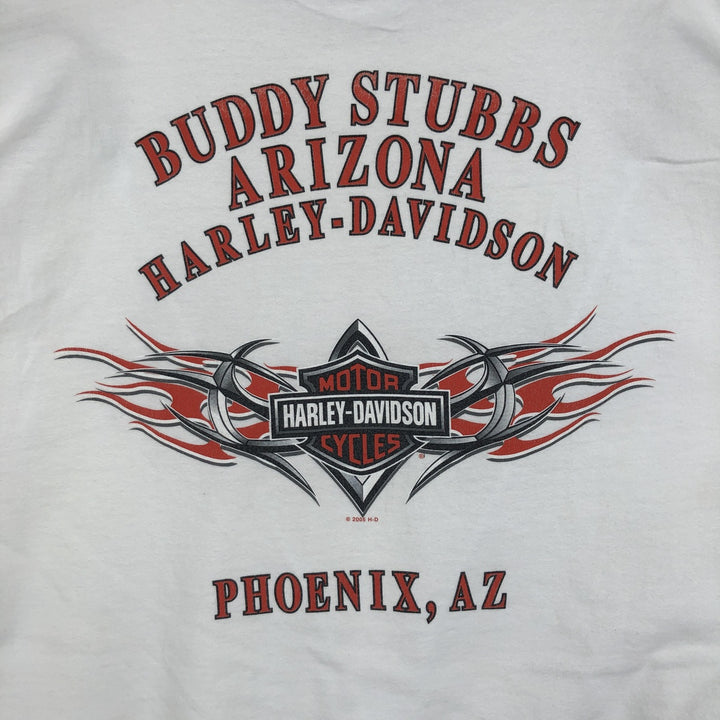 Harley-Davidson Motorcycle Bike T-shirt, Men's XL size unclear white type Vintage Second Hand