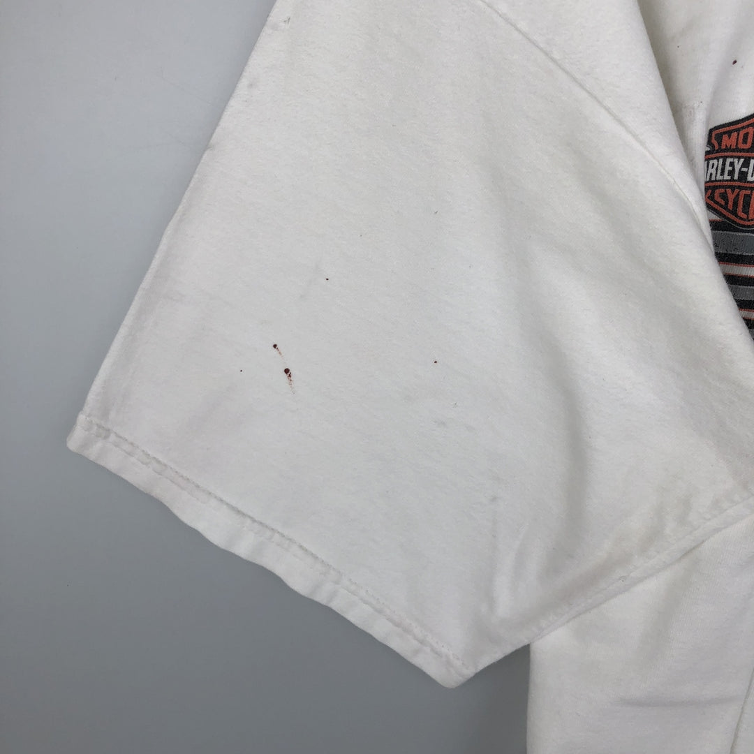 Harley-Davidson Motorcycle Bike T-shirt, Men's XL size unclear white type Vintage Second Hand