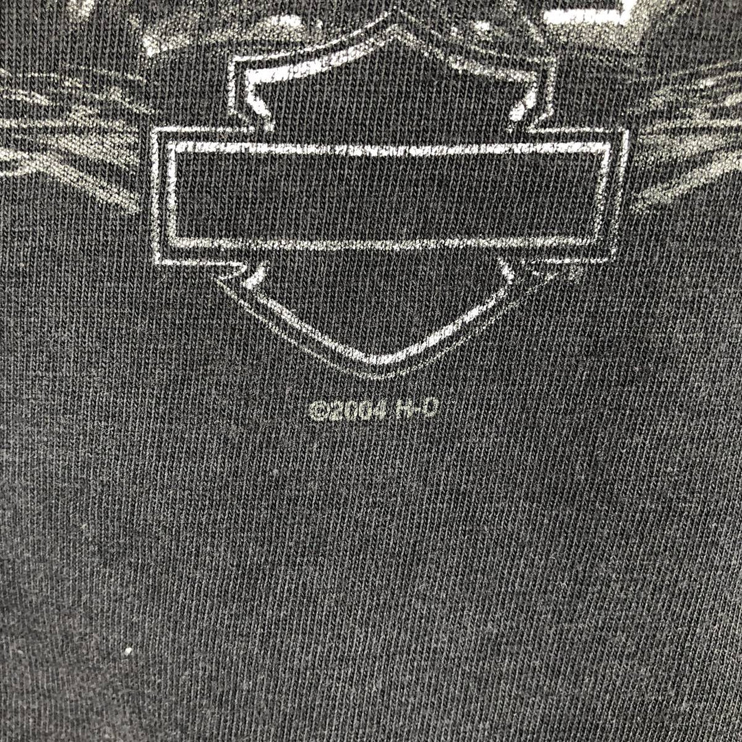 2000'S Harley-Davidson Eagle Pattern/Stars and Stripes Motorcycle T-Shirt, Men's Size XL (approx.) unclear black type Vintage Second Hand