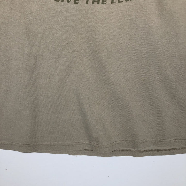 2000'S Harley-Davidson Eagle Pattern Fire Pattern Motorcycle Bike T-Shirt, Men's Size L cotton Beige type Vintage Second Hand