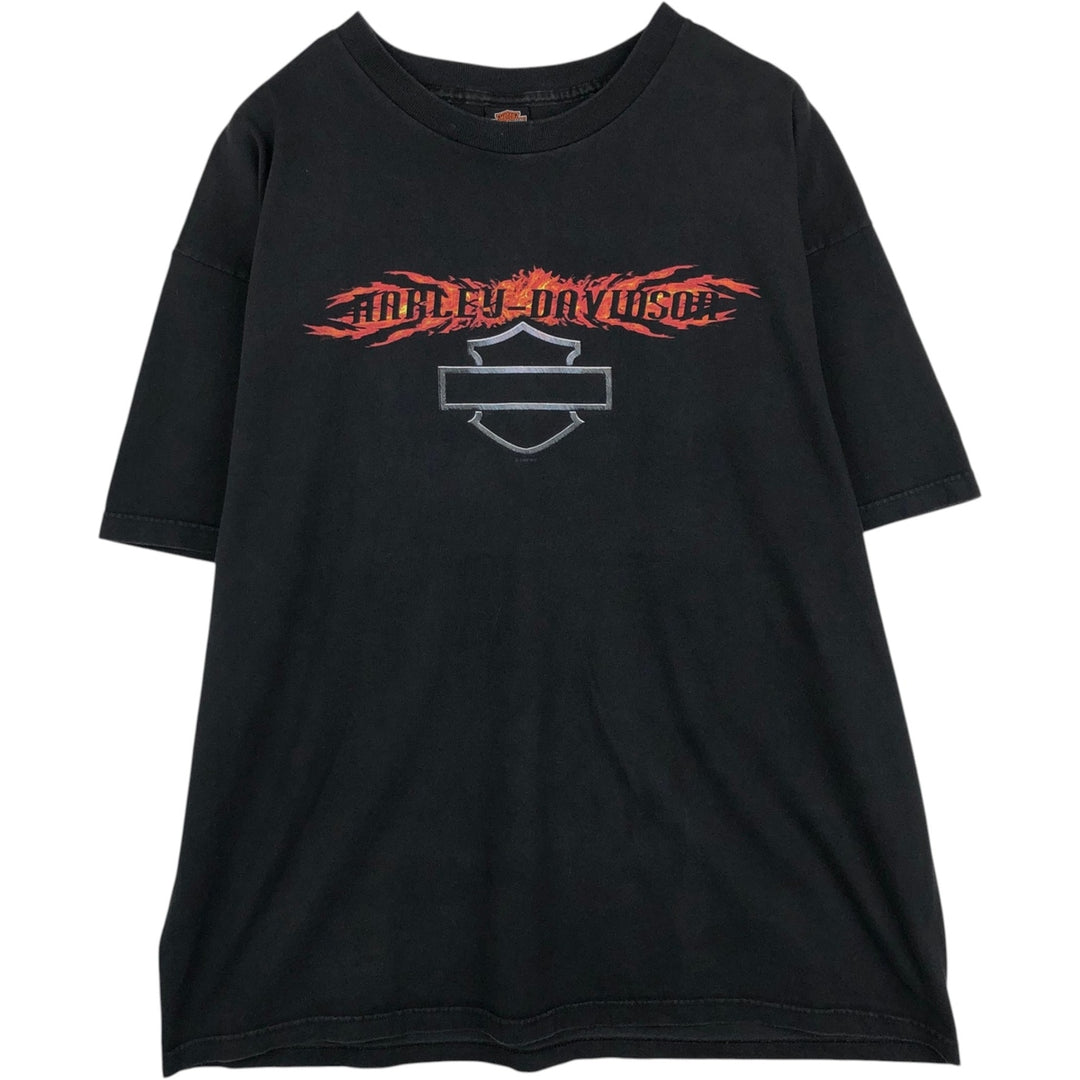 Harley-Davidson Motorcycle Bike T-shirt Made in USA Men's XXL cotton black type Vintage Second Hand