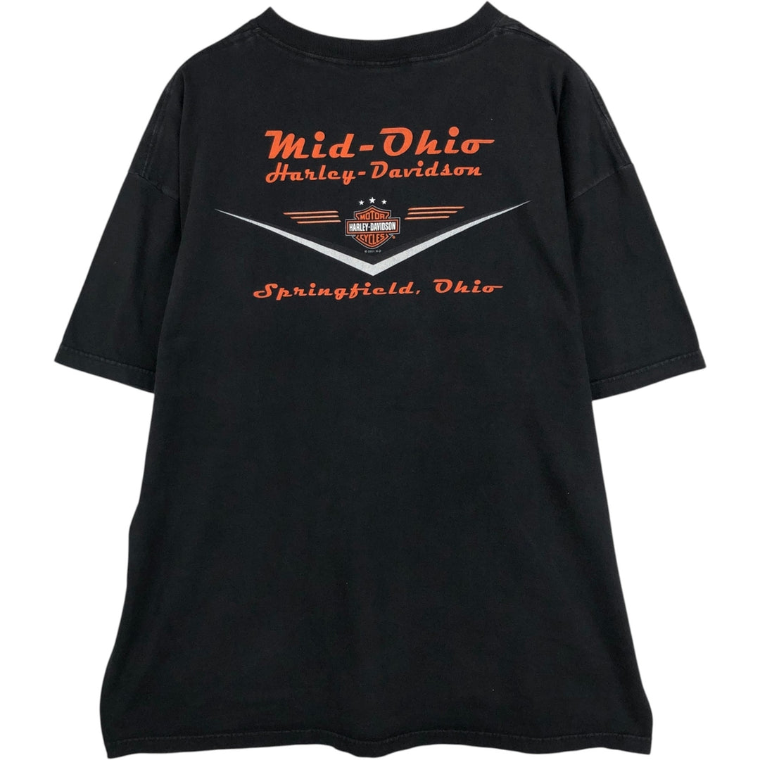 Harley-Davidson Motorcycle Bike T-shirt Made in USA Men's XXL cotton black type Vintage Second Hand