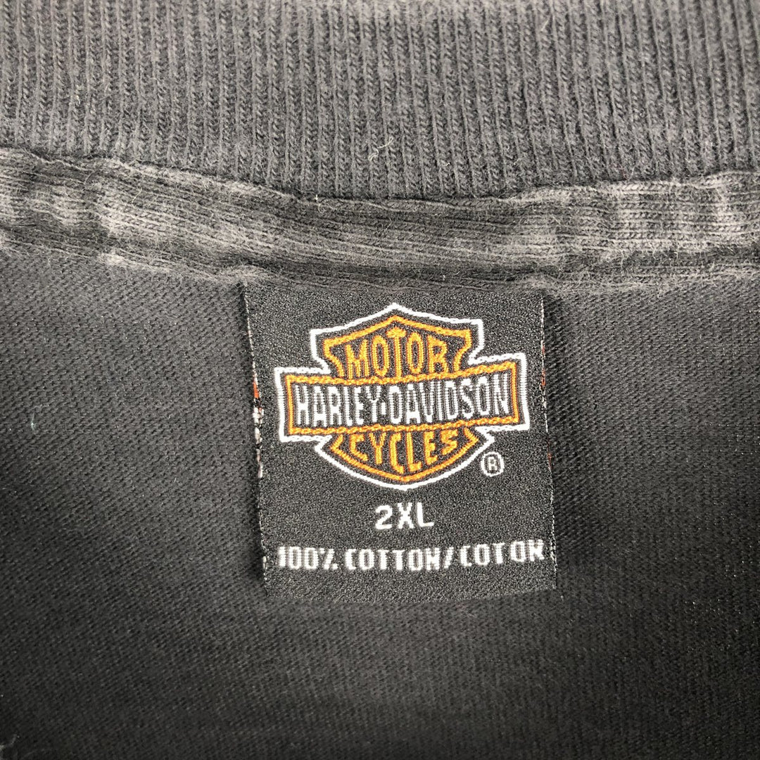 Harley-Davidson Motorcycle Bike T-shirt Made in USA Men's XXL cotton black type Vintage Second Hand