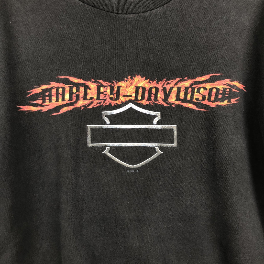 Harley-Davidson Motorcycle Bike T-shirt Made in USA Men's XXL cotton black type Vintage Second Hand