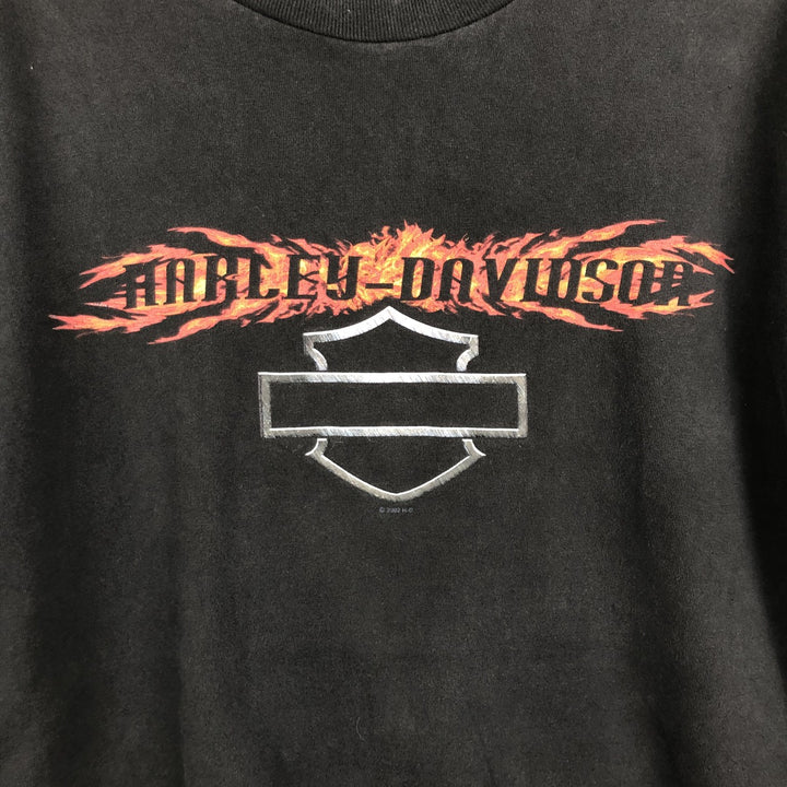 Harley-Davidson Motorcycle Bike T-shirt Made in USA Men's XXL cotton black type Vintage Second Hand