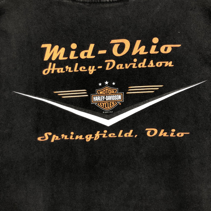Harley-Davidson Motorcycle Bike T-shirt Made in USA Men's XXL cotton black type Vintage Second Hand