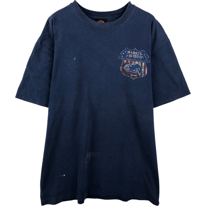 Harley-Davidson Motorcycle Bike T-shirt, Men's XL size cotton blue type Vintage Second Hand