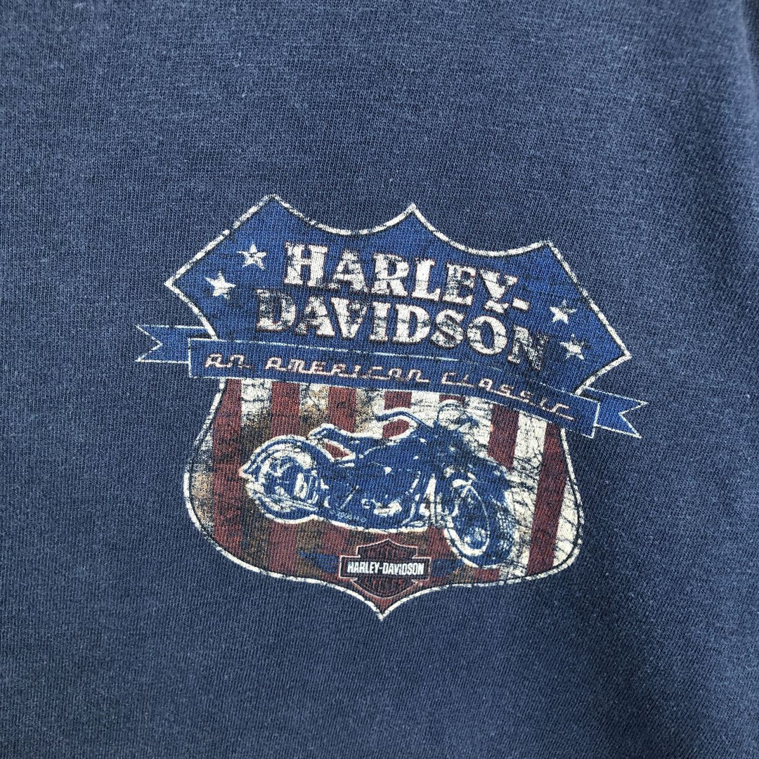 Harley-Davidson Motorcycle Bike T-shirt, Men's XL size cotton blue type Vintage Second Hand