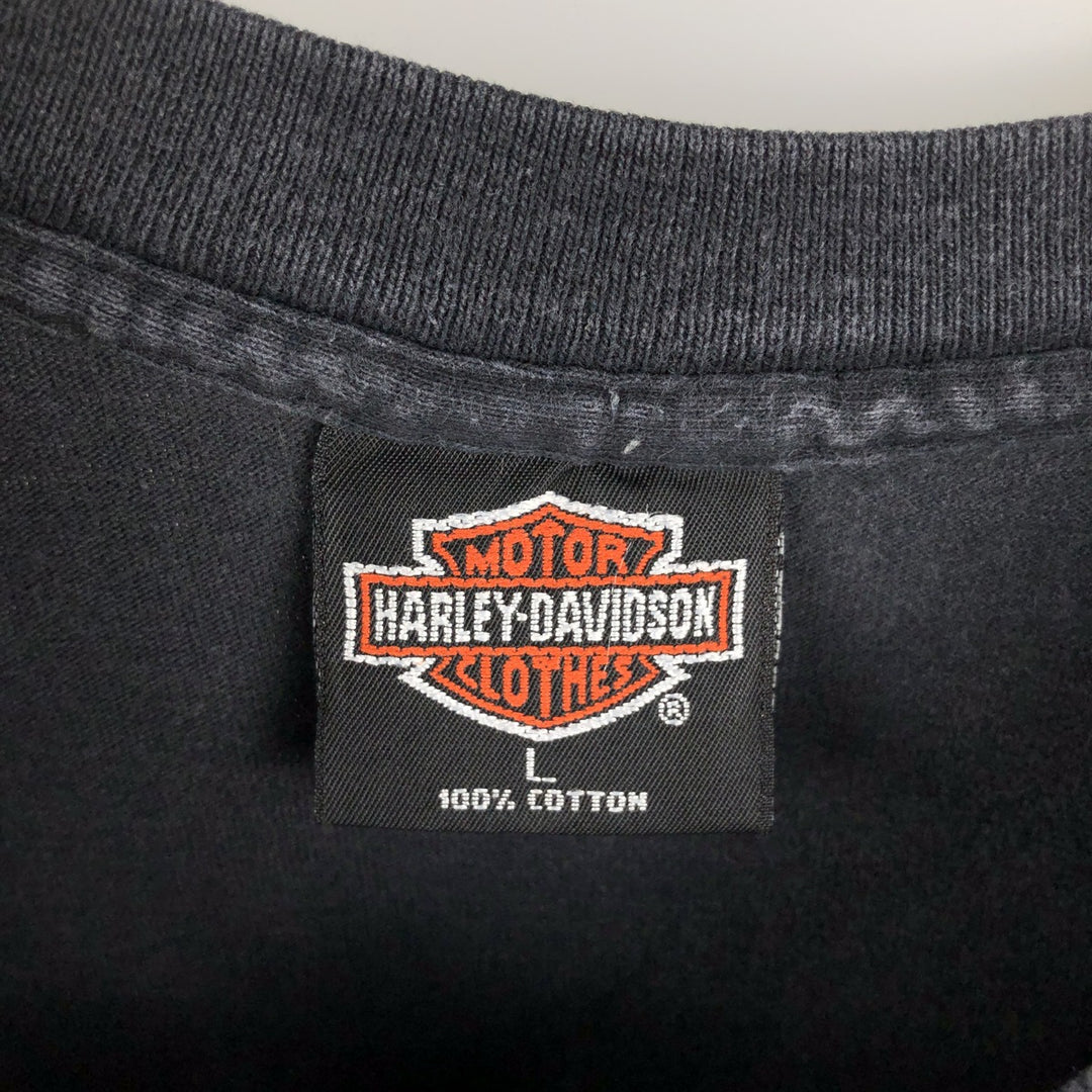 90'S Harley-Davidson Motorcycle Bike T-shirt Made in USA Men's L Vintage cotton Charcoal Vintage Second Hand