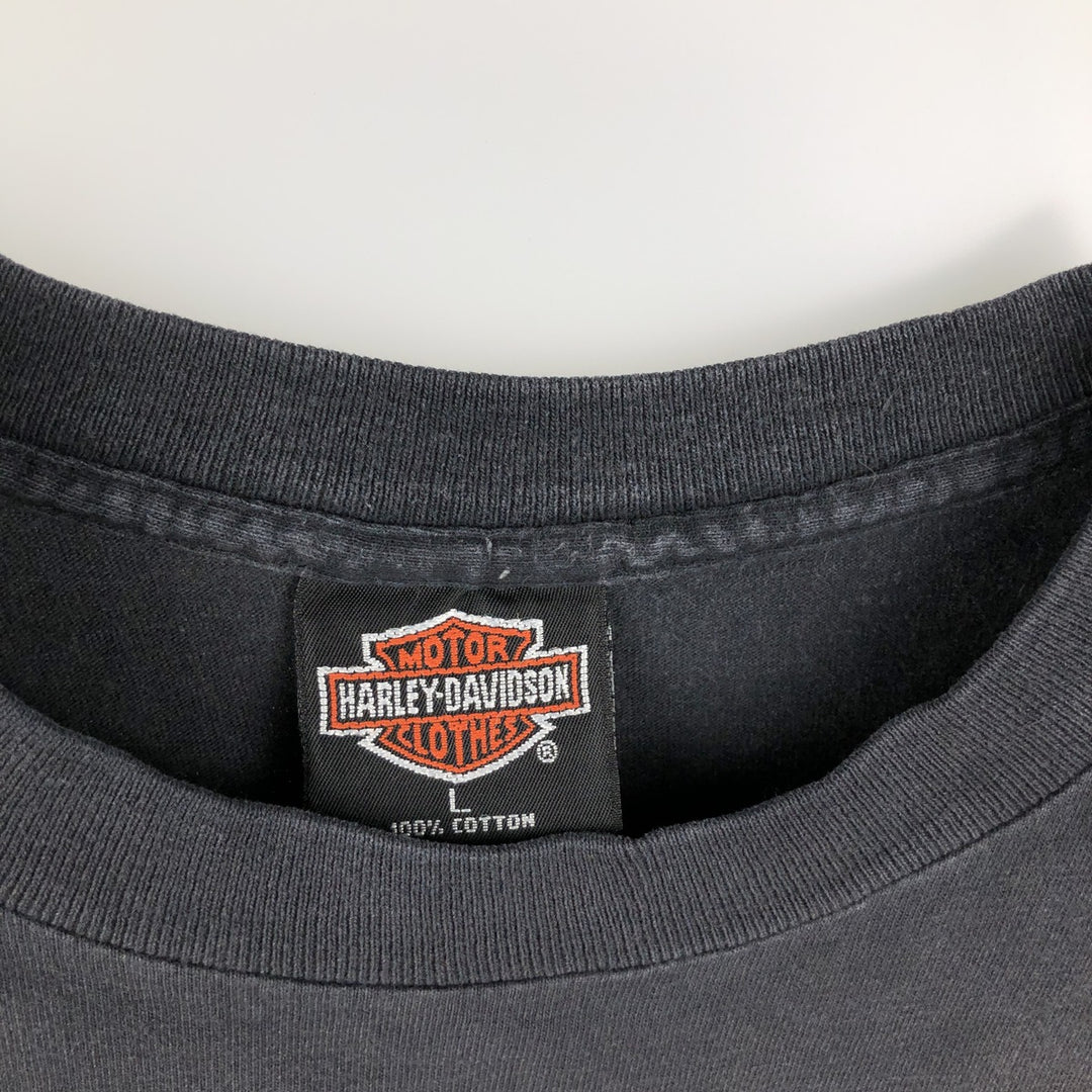 90'S Harley-Davidson Motorcycle Bike T-shirt Made in USA Men's L Vintage cotton Charcoal Vintage Second Hand