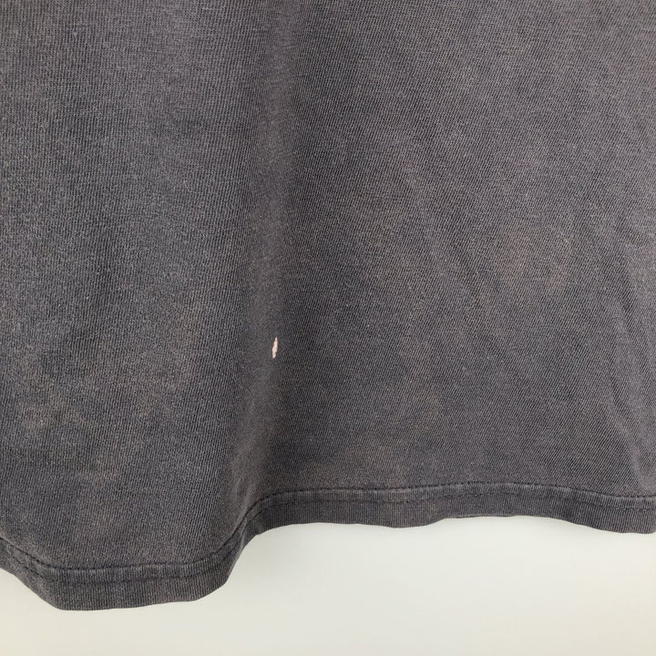 90'S Harley Davidson Fire Pattern Motorcycle Bike T-Shirt Made in USA Men's XL Vintage cotton Charcoal Vintage Second Hand