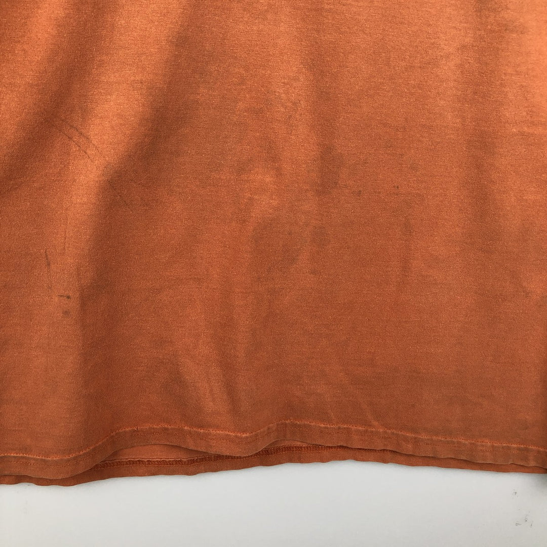 2000'S Harley-Davidson Eagle Pattern American Flag Motorcycle T-Shirt, Made in USA, Men's XL (approx.) cotton orange type Vintage Second Hand