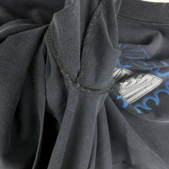 00'S Harley-Davidson Motorcycle Bike T-shirt Men's L size unclear black type Vintage Second Hand