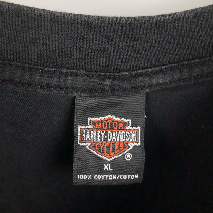 90'S Harley-Davidson Eagle Pattern Motorcycle T-Shirt, Made in USA, Men's XL (approx.), Vintage cotton black type Vintage Second Hand