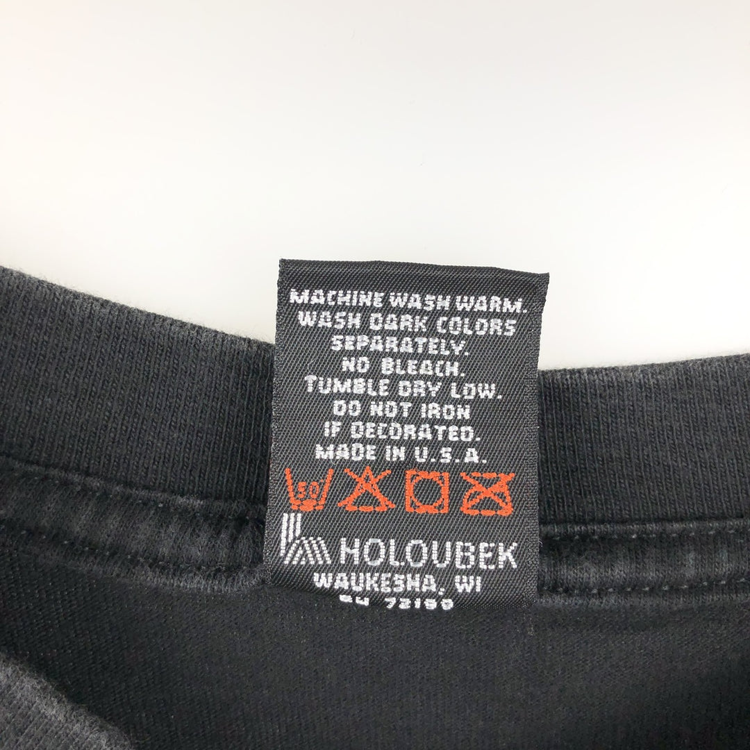 90'S Harley-Davidson Eagle Pattern Motorcycle T-Shirt, Made in USA, Men's XL (approx.), Vintage cotton black type Vintage Second Hand