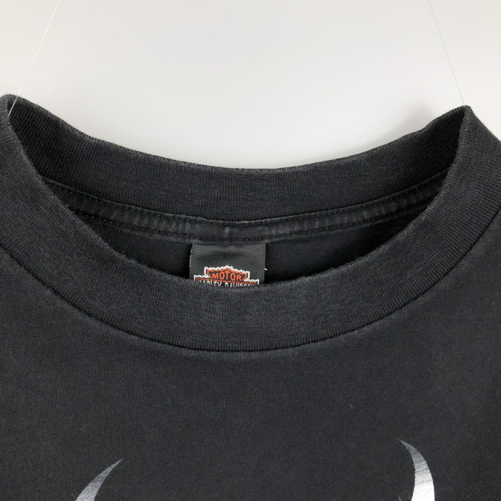 90'S Harley-Davidson Eagle Pattern Motorcycle T-Shirt, Made in USA, Men's XL (approx.), Vintage cotton black type Vintage Second Hand