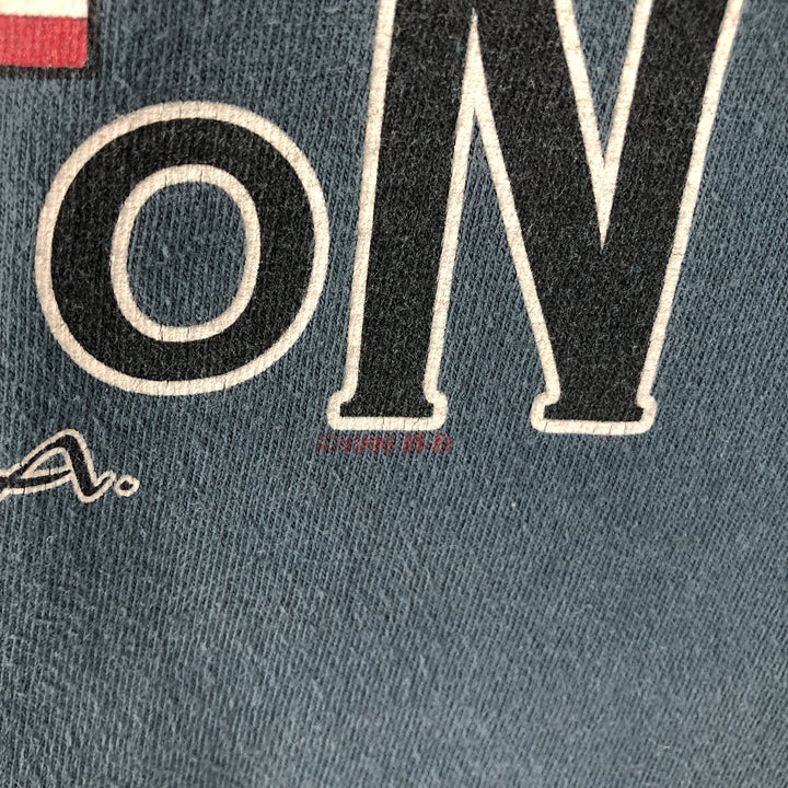 90'S Harley-Davidson American flag pattern motorcycle t-shirt, made in USA, men's size L equivalent, vintage. cotton Blue type light blue Vintage Second Hand