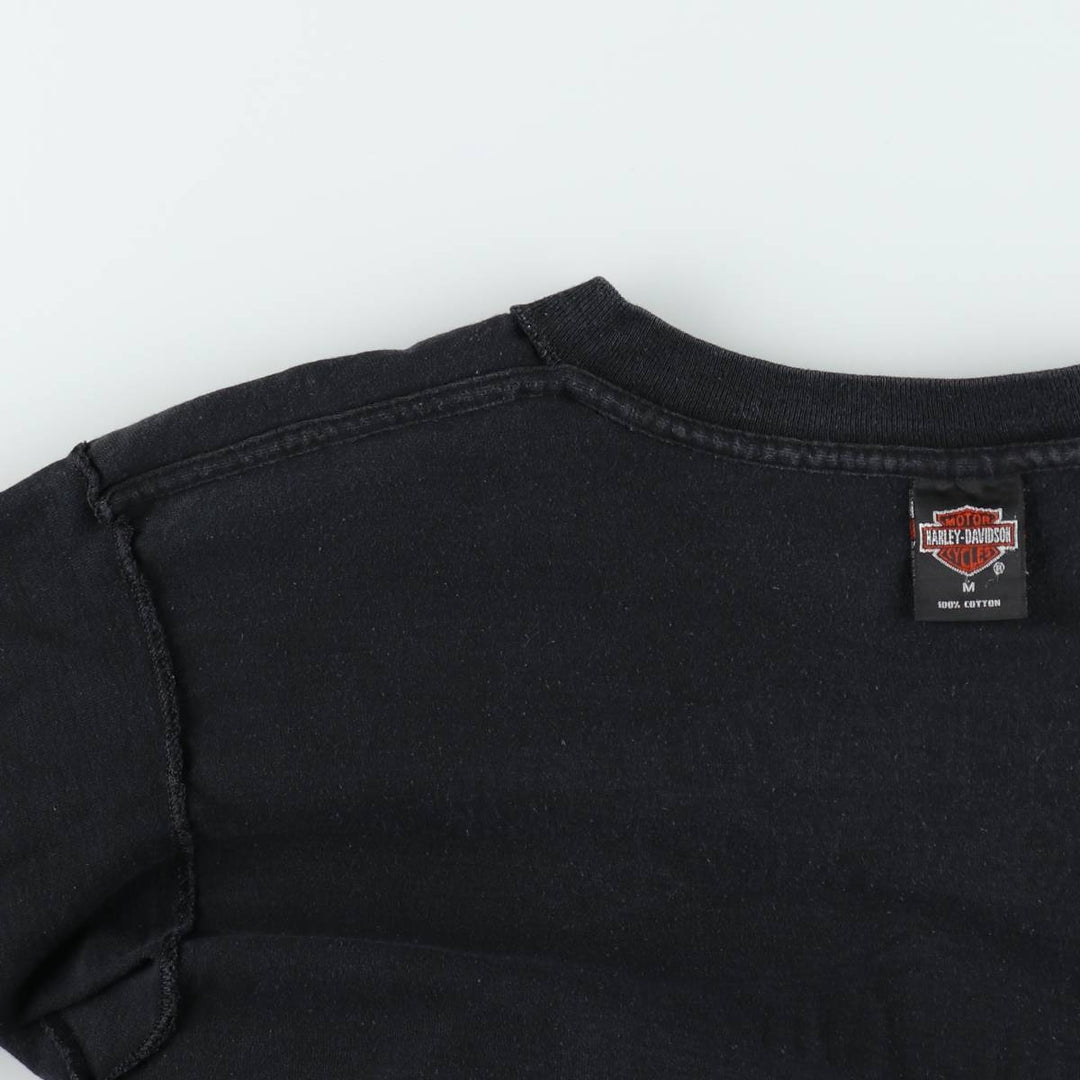 90'S Harley-Davidson Motorcycle Bike T-shirt Made in USA Men's M Vintage cotton black type Vintage Second Hand