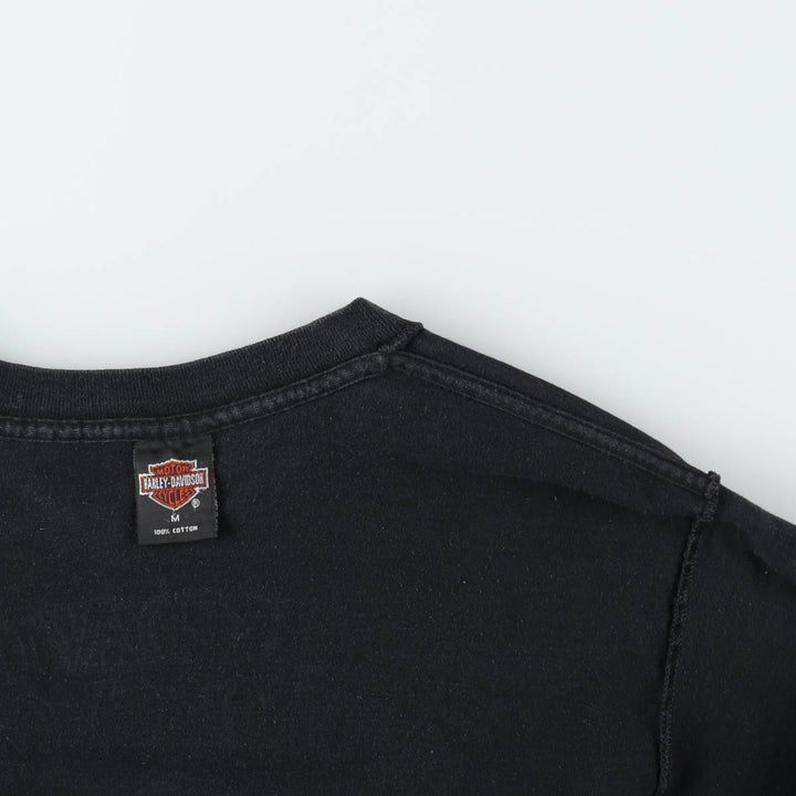 90'S Harley-Davidson Motorcycle Bike T-shirt Made in USA Men's M Vintage cotton black type Vintage Second Hand