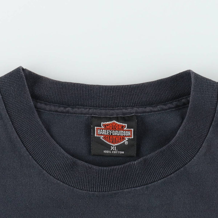 90'S Harley-Davidson Motorcycle Bike T-shirt Made in USA Men's XL Vintage cotton Charcoal Vintage Second Hand