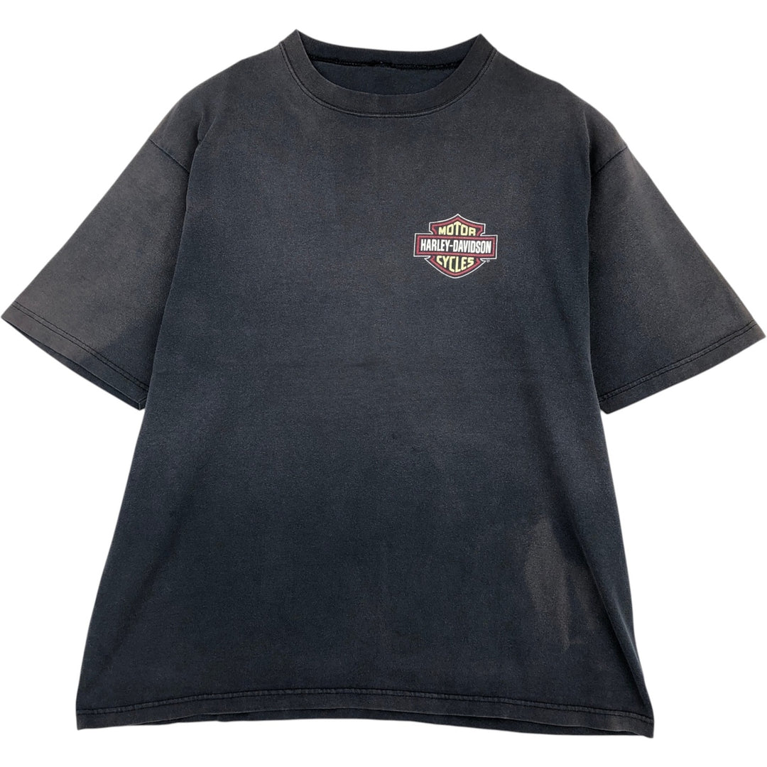 90'S Harley-Davidson Motorcycle Bike T-shirt, Men's XL, Vintage unclear gray type Vintage Second Hand