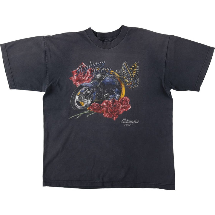 59th Sturgis Motorcycle Rally Motorcycle T-shirt, Men's XL equivalent. unclear gray type Vintage Second Hand