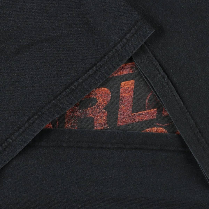 Big Size Harley-Davidson Fire Pattern Motorcycle T-Shirt, Made in Canada, Men's XXXL Equivalent cotton Charcoal Vintage Second Hand
