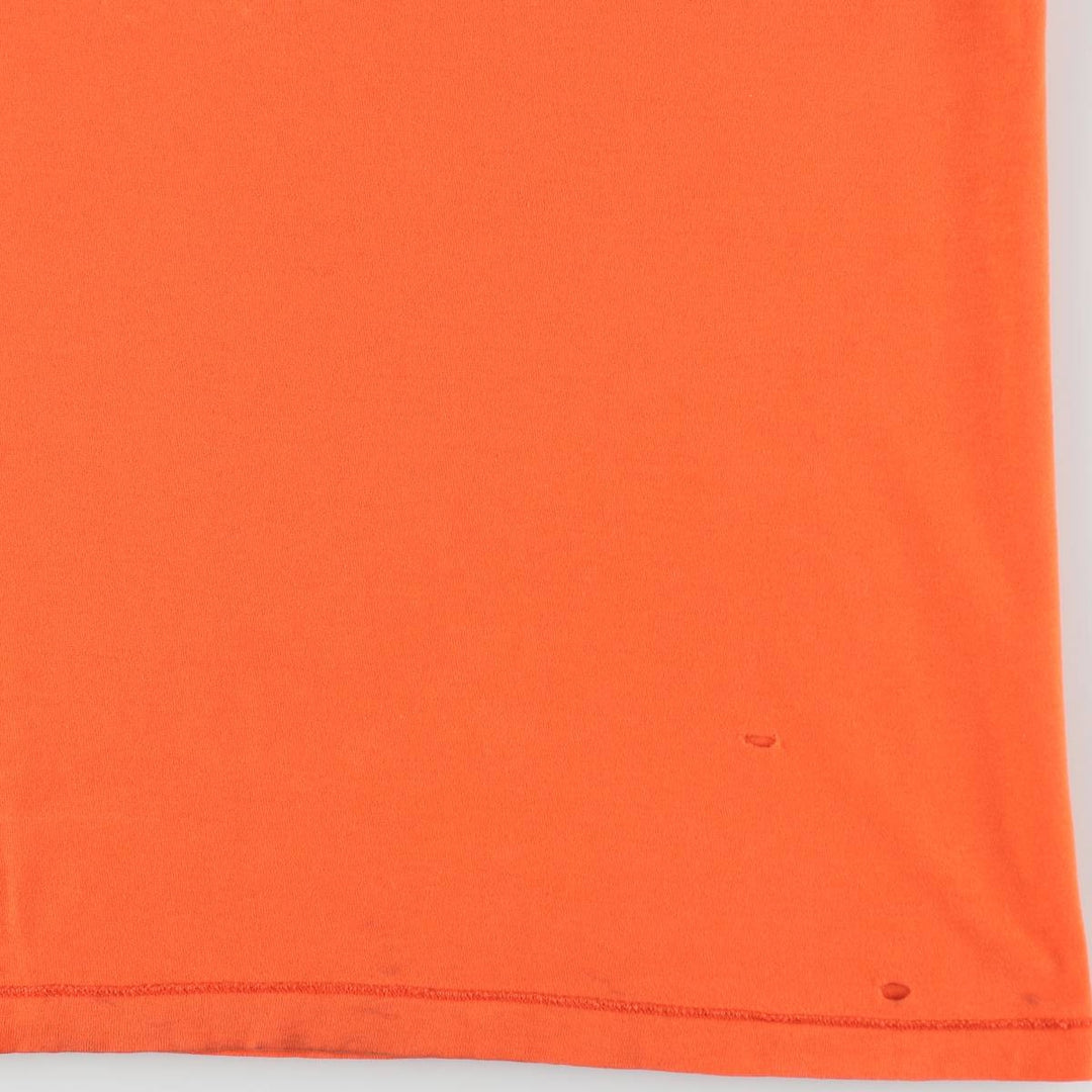 90'S Harley-Davidson Hanes Heavyweight Eagle Pattern Motorcycle T-Shirt, Men's XXL equivalent. cotton orange type Vintage Second Hand