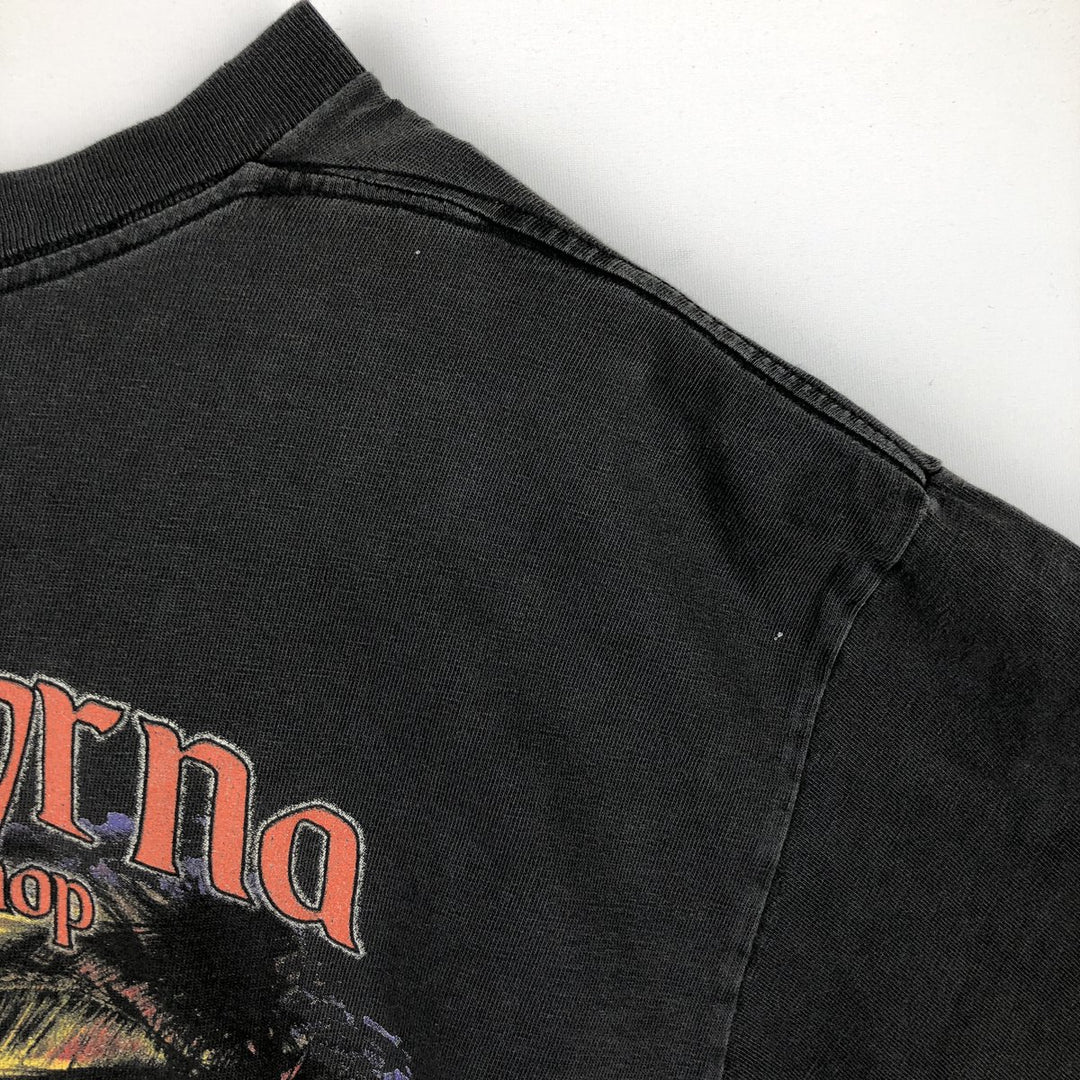 Harley-Davidson Fire Pattern Eagle Pattern Wolf Pattern Motorcycle Bike T-Shirt Men's XL Equivalent unclear Charcoal Vintage Second Hand