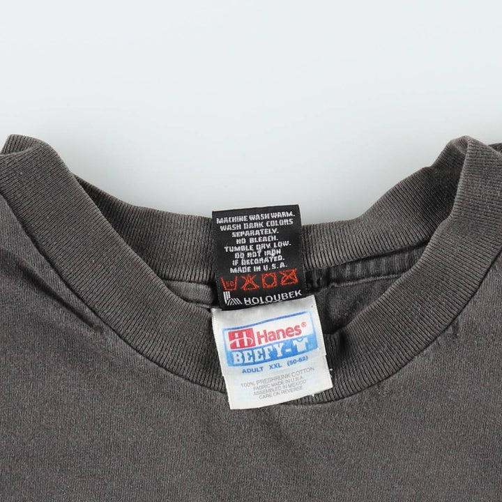 Harley-Davidson BEEFY-T Eagle Pattern Motorcycle T-Shirt, Made in USA, Men's XXL equivalent. cotton black type Vintage Second Hand