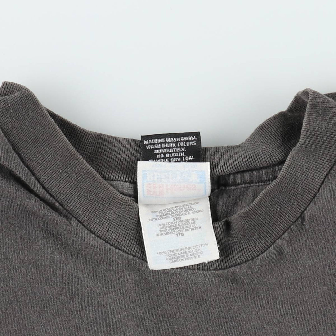 Harley-Davidson BEEFY-T Eagle Pattern Motorcycle T-Shirt, Made in USA, Men's XXL equivalent. cotton black type Vintage Second Hand