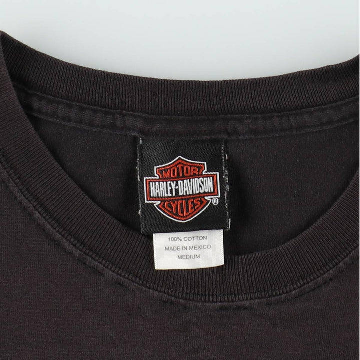 Harley-Davidson Eagle Pattern Motorcycle Bike T-shirt Men's M size cotton black type Vintage Second Hand
