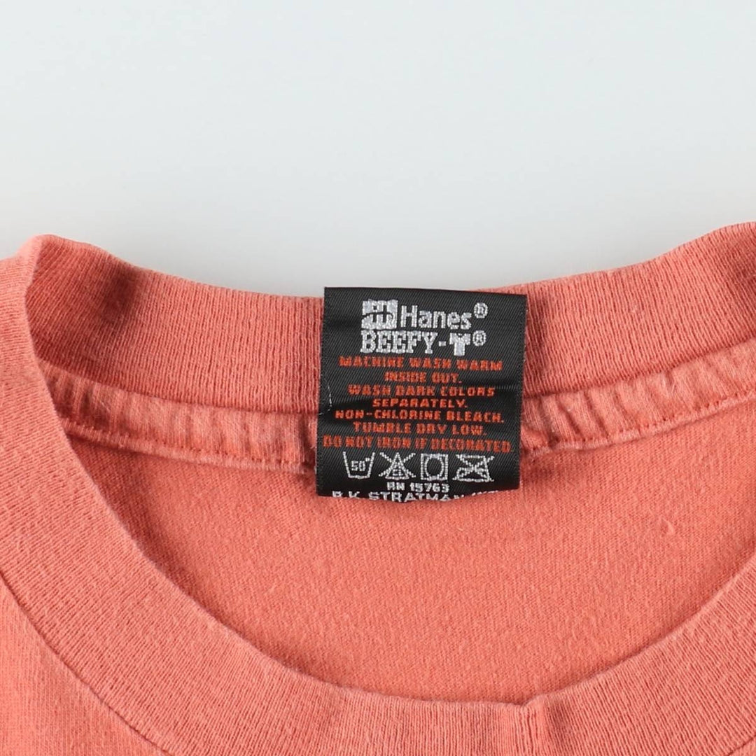 90'S Harley Davidson Eagle Pattern Motorcycle Bike T-shirt Made in USA Men's XL Vintage cotton orange type Vintage Second Hand