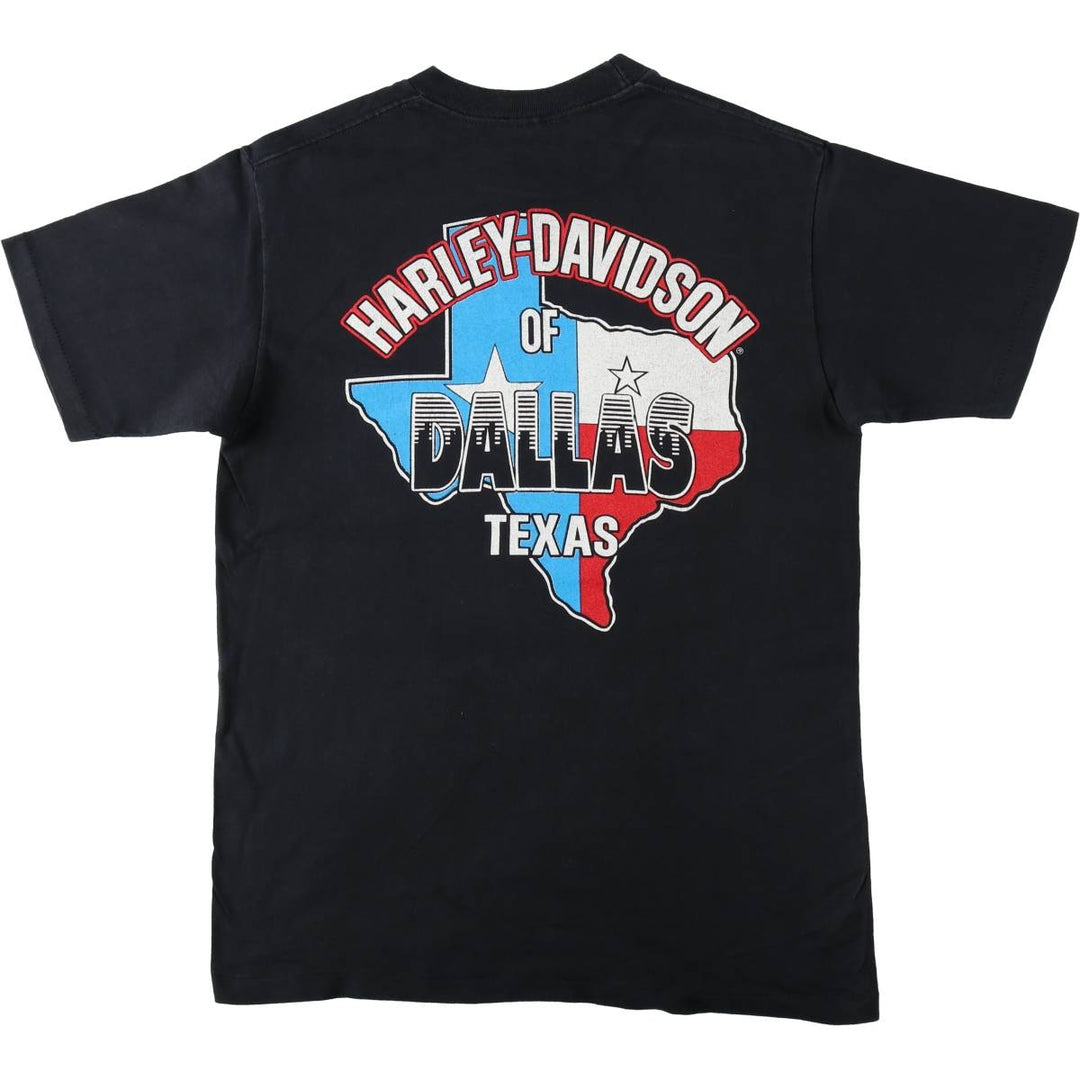 Harley-Davidson Eagle Pattern Motorcycle T-Shirt (Men's Size S) unclear black type Vintage Second Hand