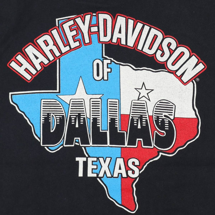 Harley-Davidson Eagle Pattern Motorcycle T-Shirt (Men's Size S) unclear black type Vintage Second Hand