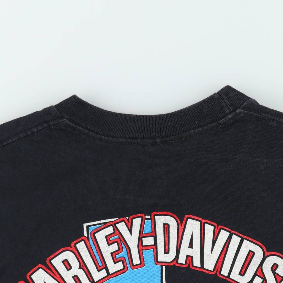Harley-Davidson Eagle Pattern Motorcycle T-Shirt (Men's Size S) unclear black type Vintage Second Hand