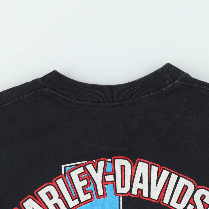 Harley-Davidson Eagle Pattern Motorcycle T-Shirt (Men's Size S) unclear black type Vintage Second Hand