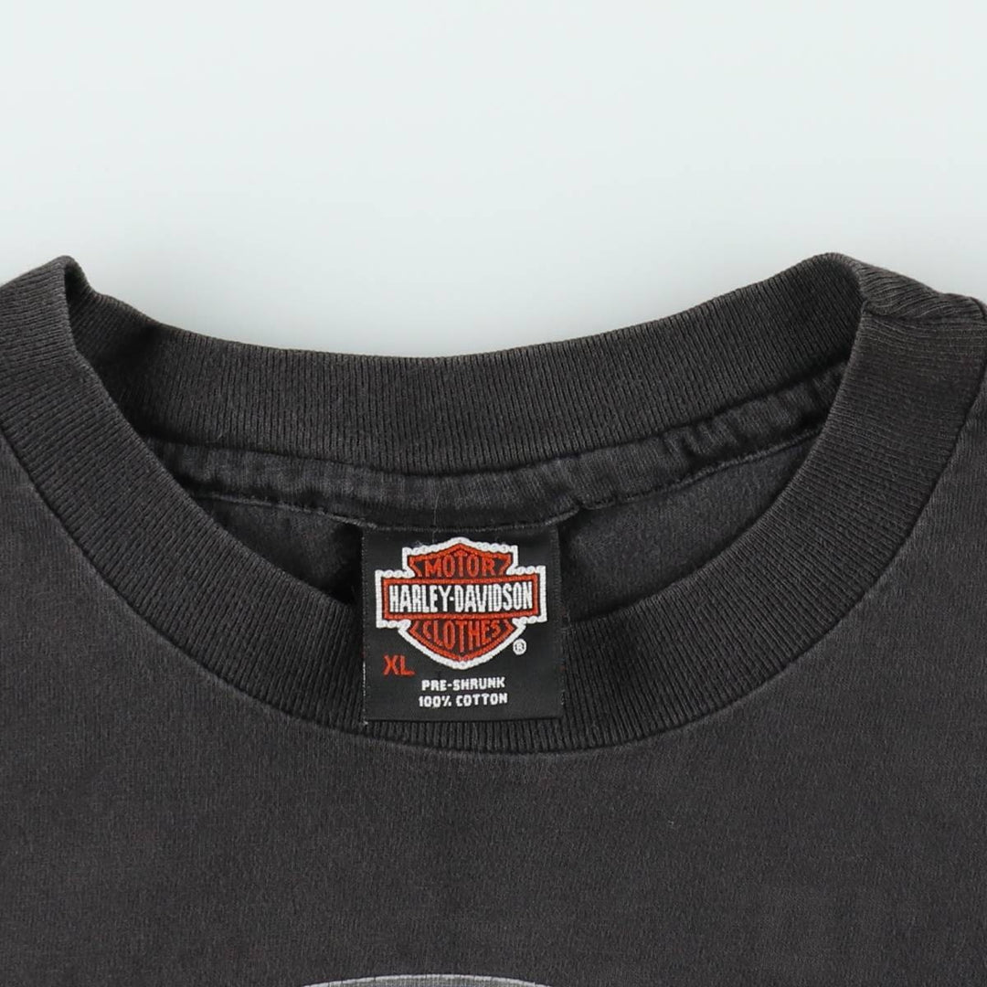 90'S Harley Davidson Motorcycle Bike T-shirt Made in USA Men's XL Vintage cotton black type Vintage Second Hand