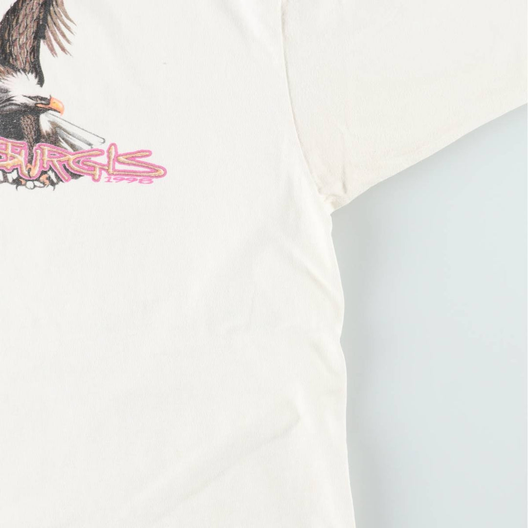 90'S Harley Davidson Eagle Pattern Motorcycle Bike T-shirt Made in USA Men's XL Vintage cotton white type Vintage Second Hand