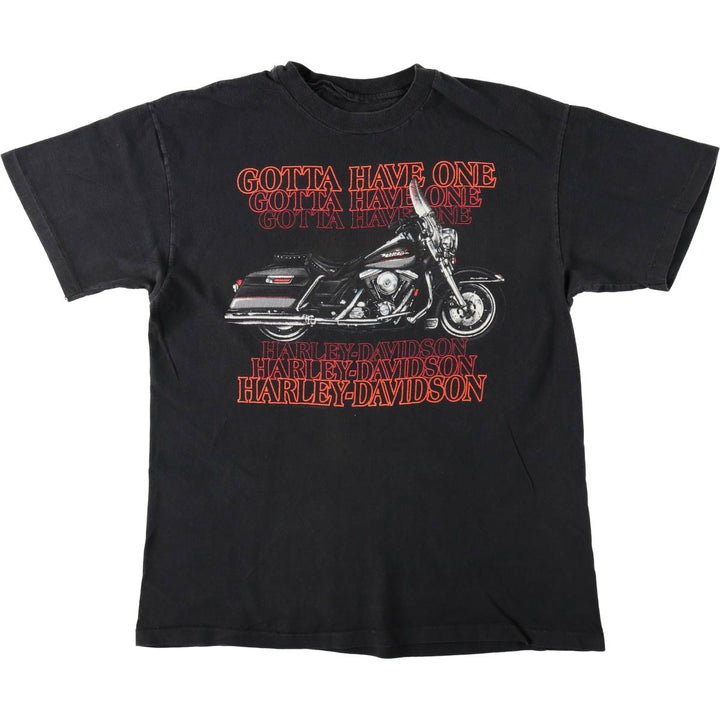 90'S Harley-Davidson Motorcycle T-Shirt, Men's Size M (Equivalent), Vintage unclear black type Vintage Second Hand