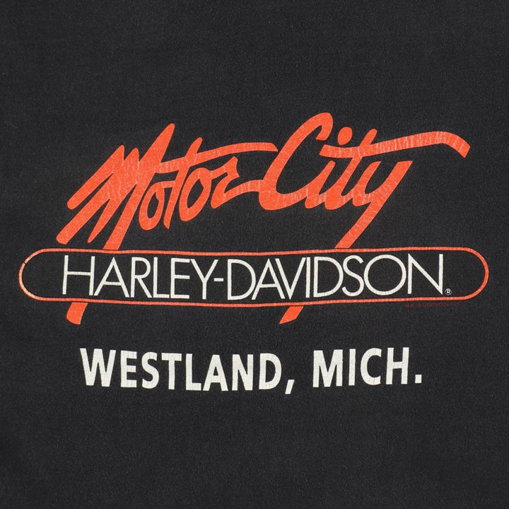 90'S Harley-Davidson Motorcycle T-Shirt, Men's Size M (Equivalent), Vintage unclear black type Vintage Second Hand