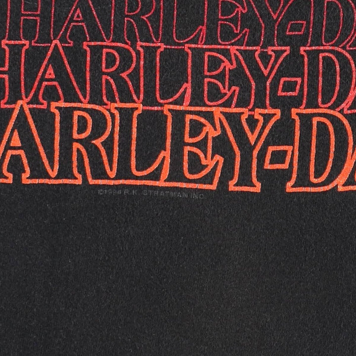 90'S Harley-Davidson Motorcycle T-Shirt, Men's Size M (Equivalent), Vintage unclear black type Vintage Second Hand